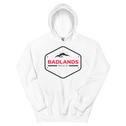 Badlands Hexagon Unisex Hoodie with red/blk logo