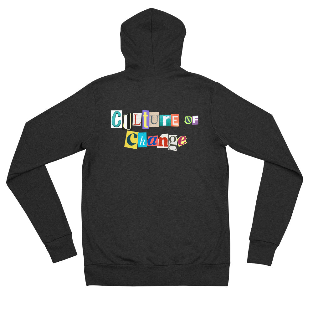 Culture of Change Unisex zip hoodie