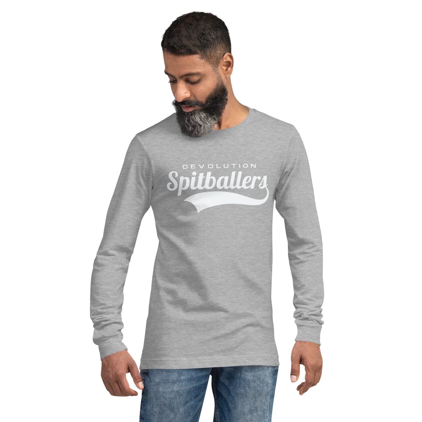 Spitballers Unisex Long Sleeve Tee (white logo)