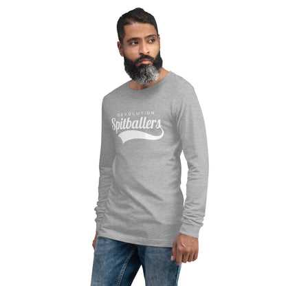 Spitballers Unisex Long Sleeve Tee (white logo)