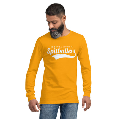 Spitballers Unisex Long Sleeve Tee (white logo)