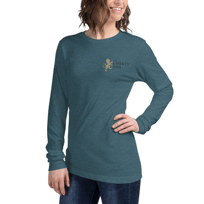 The Liberty Den Unisex Long Sleeve Tee (dark logo)