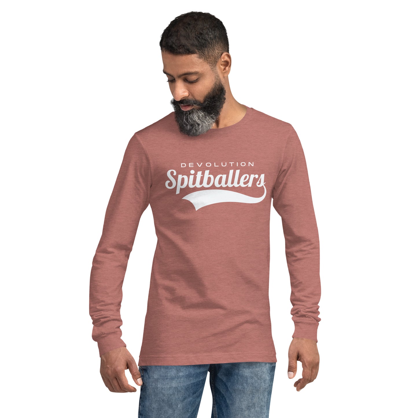 Spitballers Unisex Long Sleeve Tee (white logo)