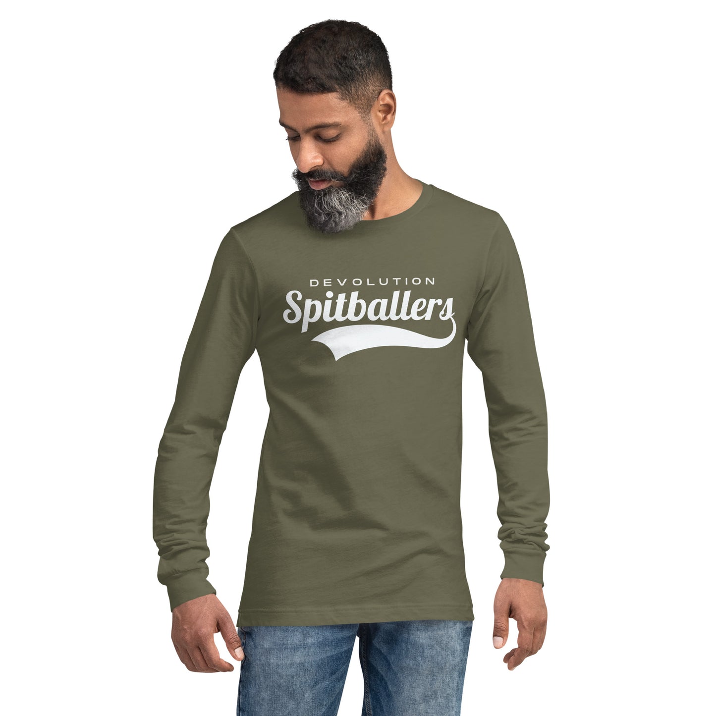 Spitballers Unisex Long Sleeve Tee (white logo)