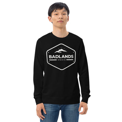 Badlands Unisex Crewneck Organic Sweatshirt with white logo