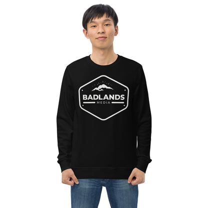 Badlands Unisex Crewneck Organic Sweatshirt with white logo