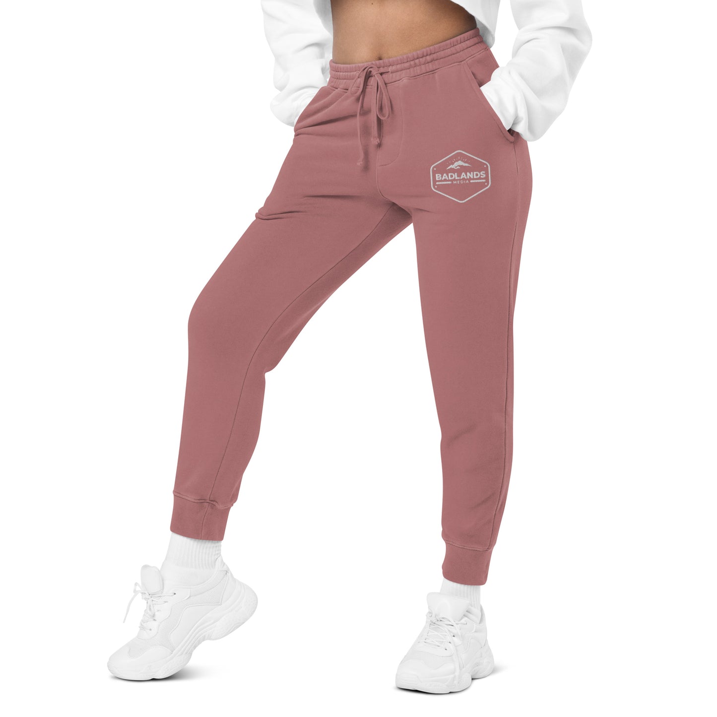 Badlands Unisex Pigment-Dyed Sweatpants (white logo)