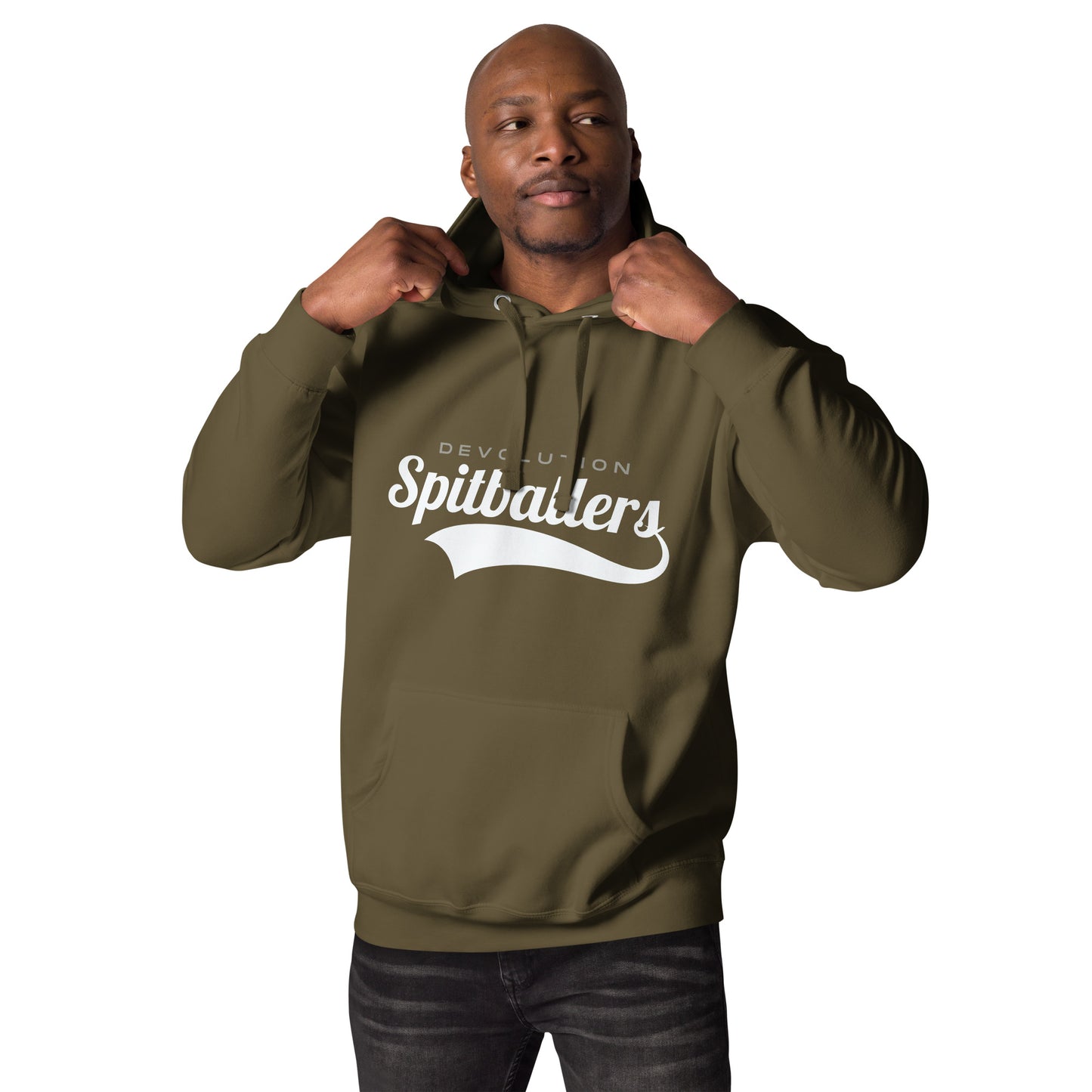 Spitballers Unisex Hoodie (white logo)