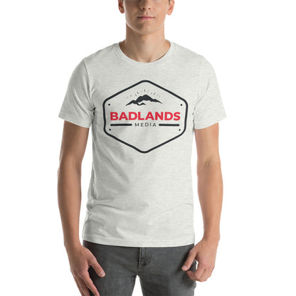 Badlands Hexagon Unisex T-Shirt (red/blk logo)