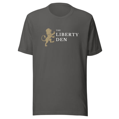 The Liberty Den Unisex t-shirt (light logo)