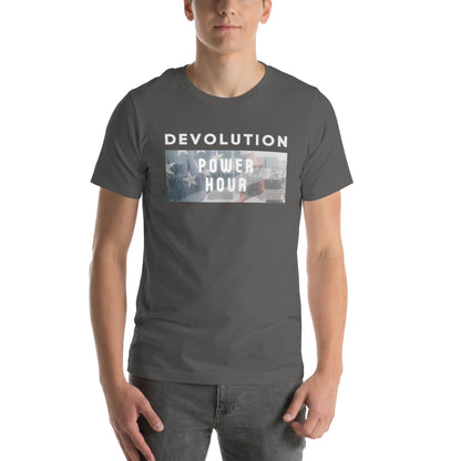 Devolution Power Hour Unisex t-shirt (light logo)