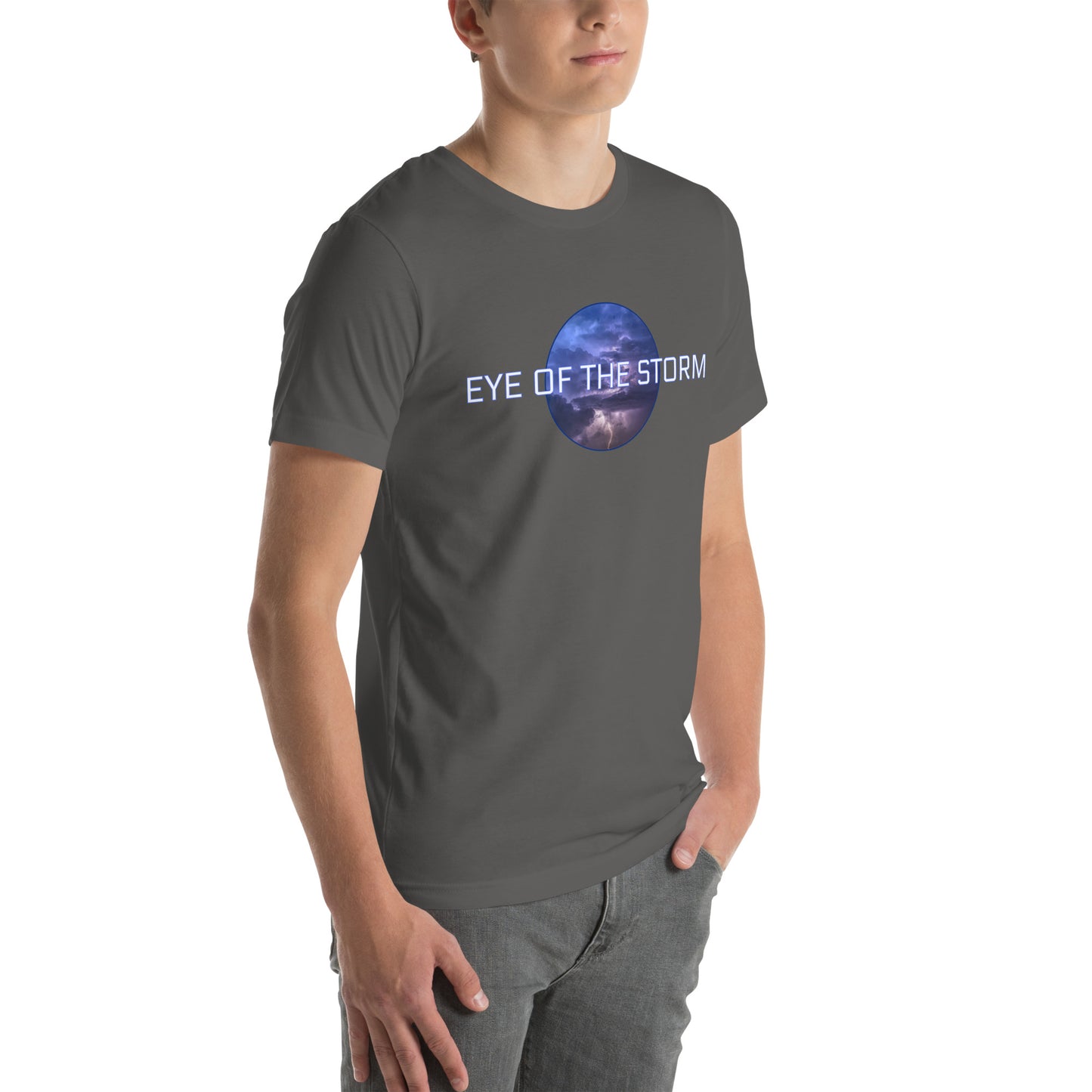 Eye of the Storm Unisex t-shirt (light logo)