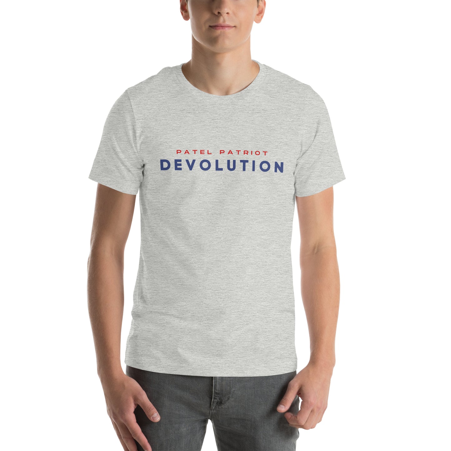 Devolution Unisex t-shirt (red and blue logo)