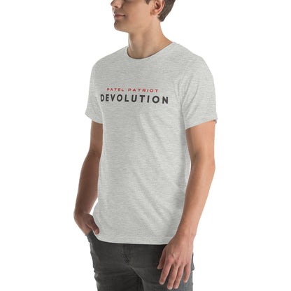Devolution Unisex t-shirt (gray and red logo)