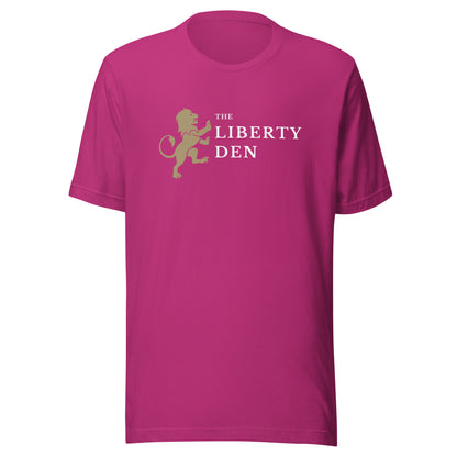 The Liberty Den Unisex t-shirt (light logo)