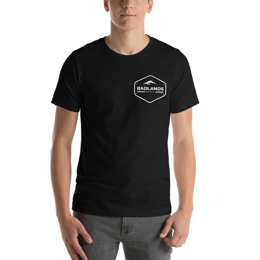 Badlands Unisex Front and Back Design T-Shirt (white logo)