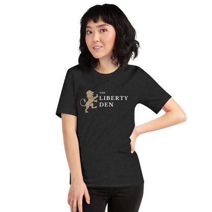 The Liberty Den Unisex t-shirt (light logo)