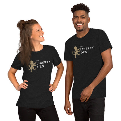 The Liberty Den Unisex t-shirt (light logo)