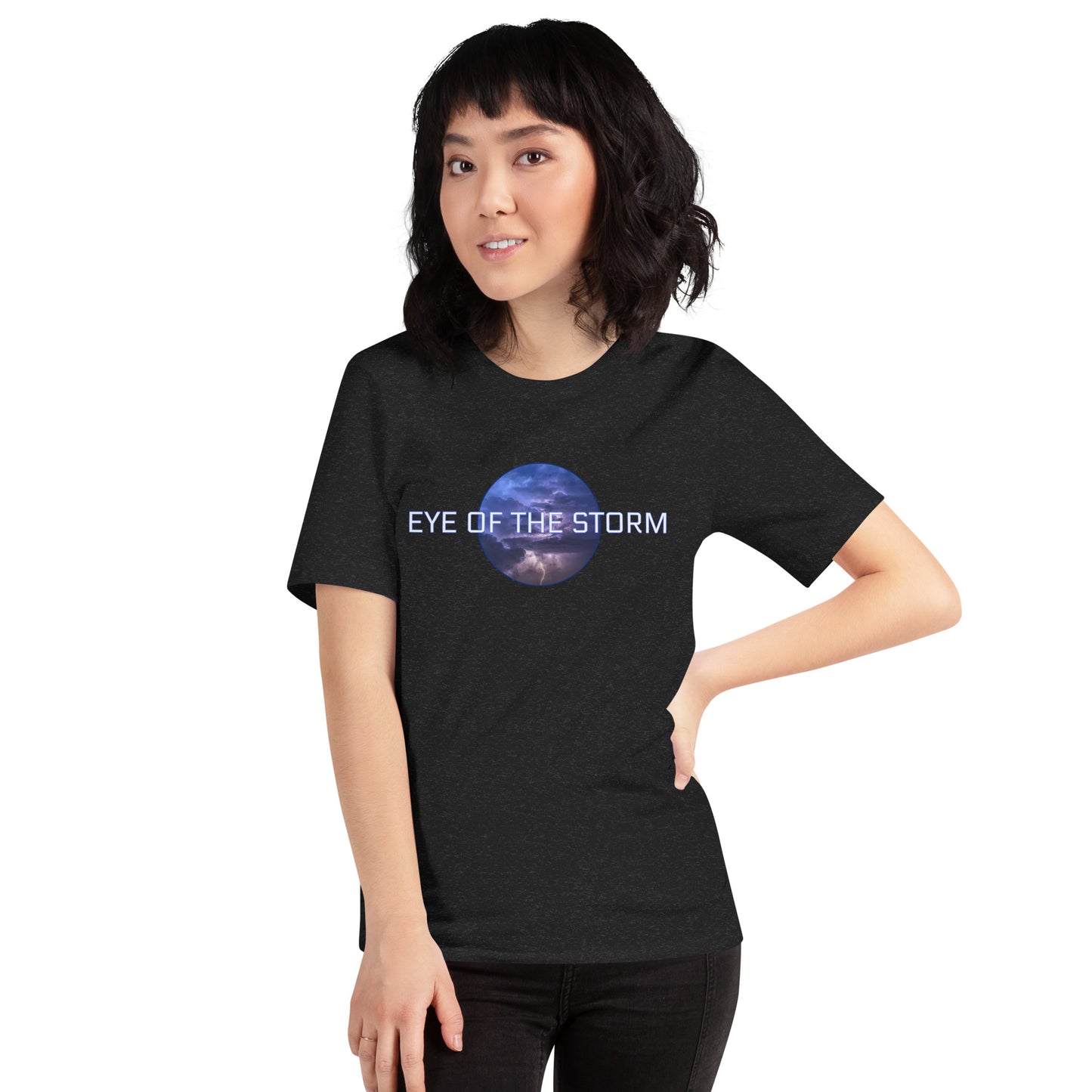 Eye of the Storm Unisex t-shirt (light logo)