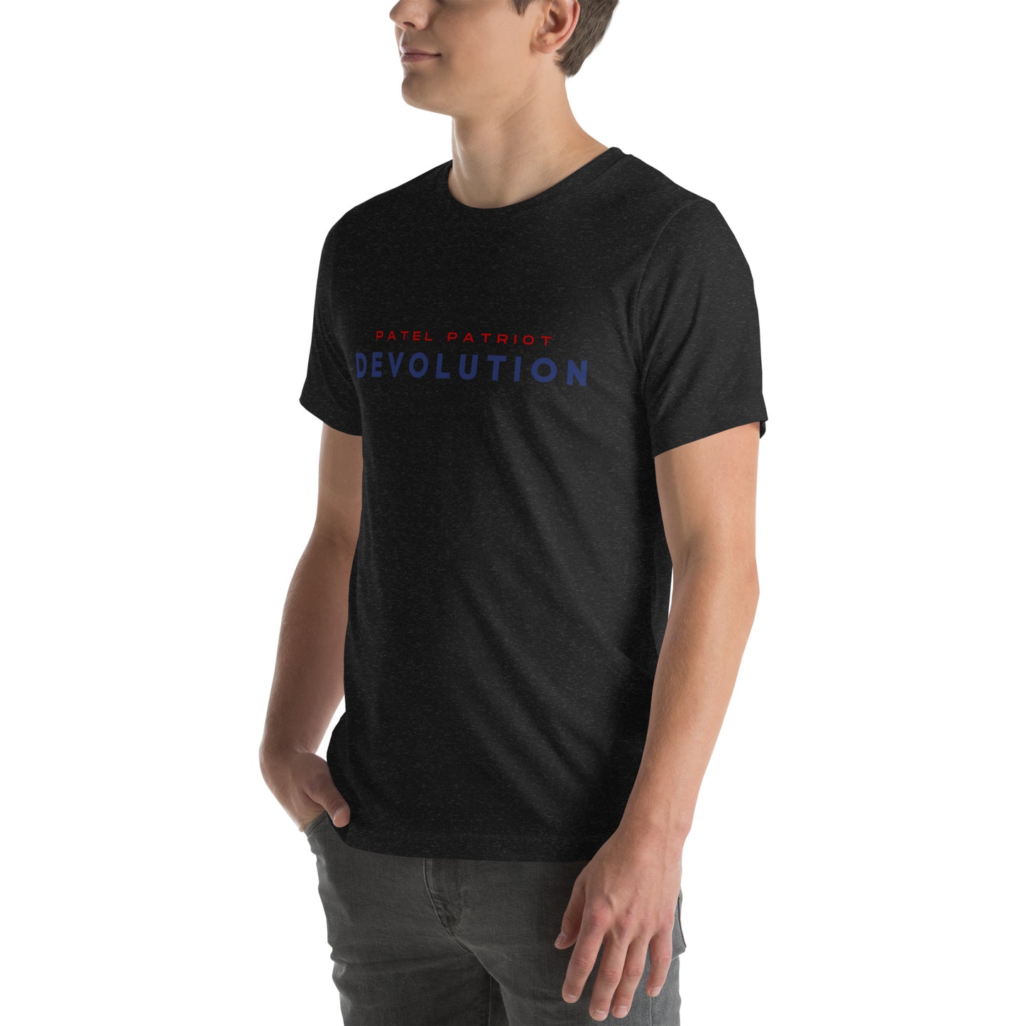 Devolution Unisex t-shirt (red and blue logo)