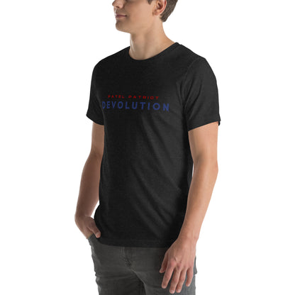 Devolution Unisex t-shirt (red and blue logo)