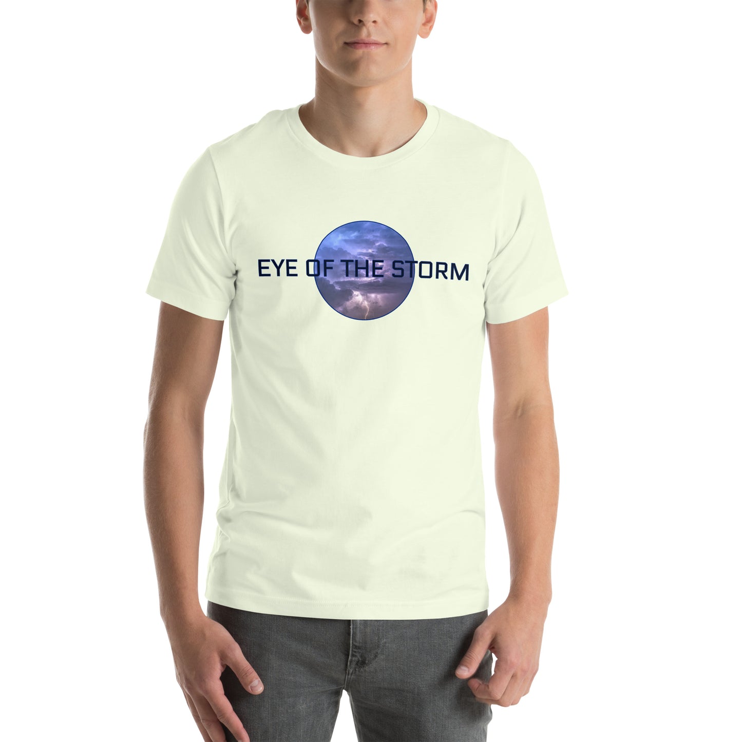 Eye of the Storm Unisex t-shirt (dark logo)