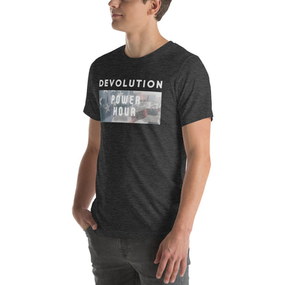 Devolution Power Hour Unisex t-shirt (light logo)