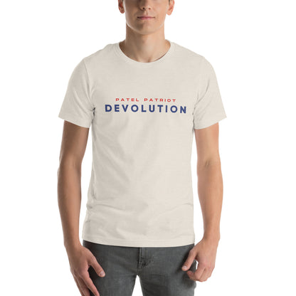 Devolution Unisex t-shirt (red and blue logo)