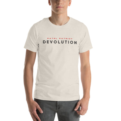 Devolution Unisex t-shirt (gray and red logo)