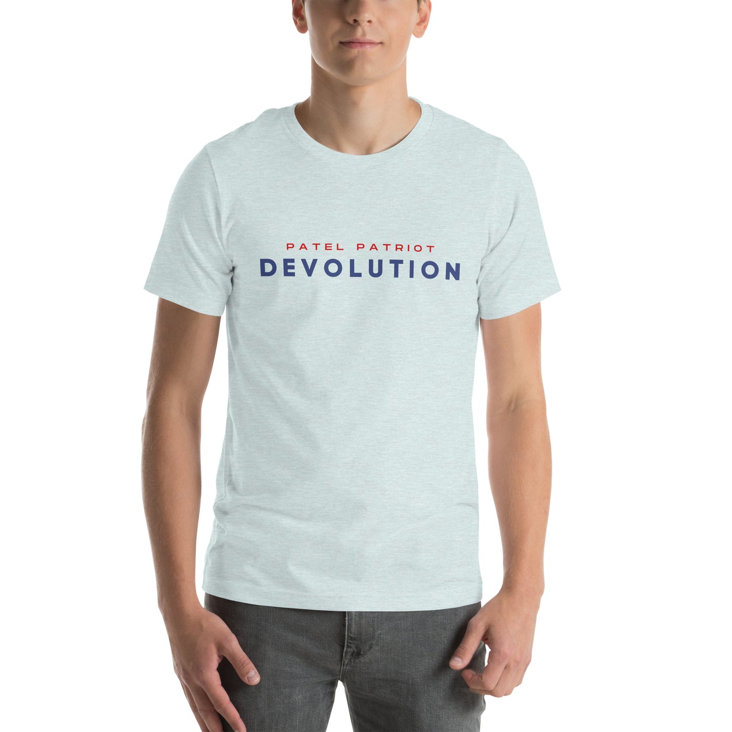 Devolution Unisex t-shirt (red and blue logo)