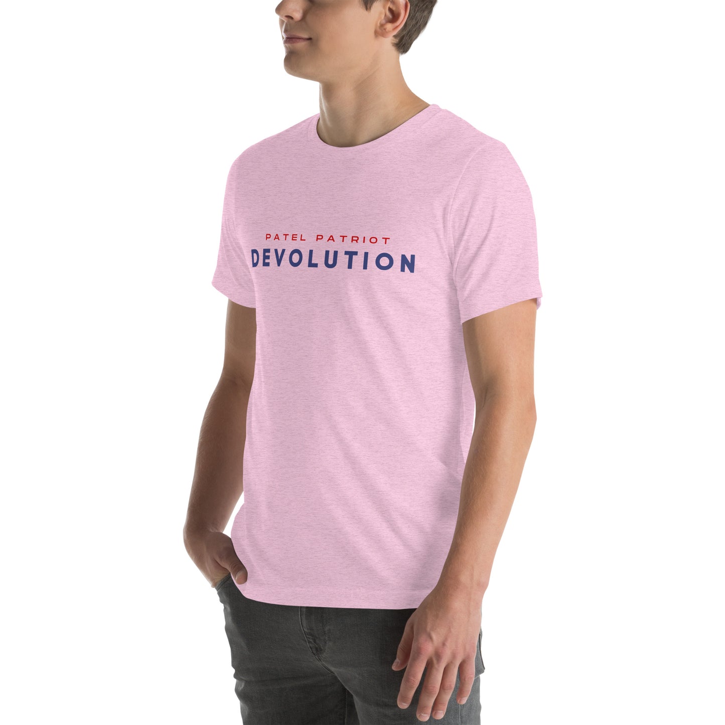 Devolution Unisex t-shirt (red and blue logo)