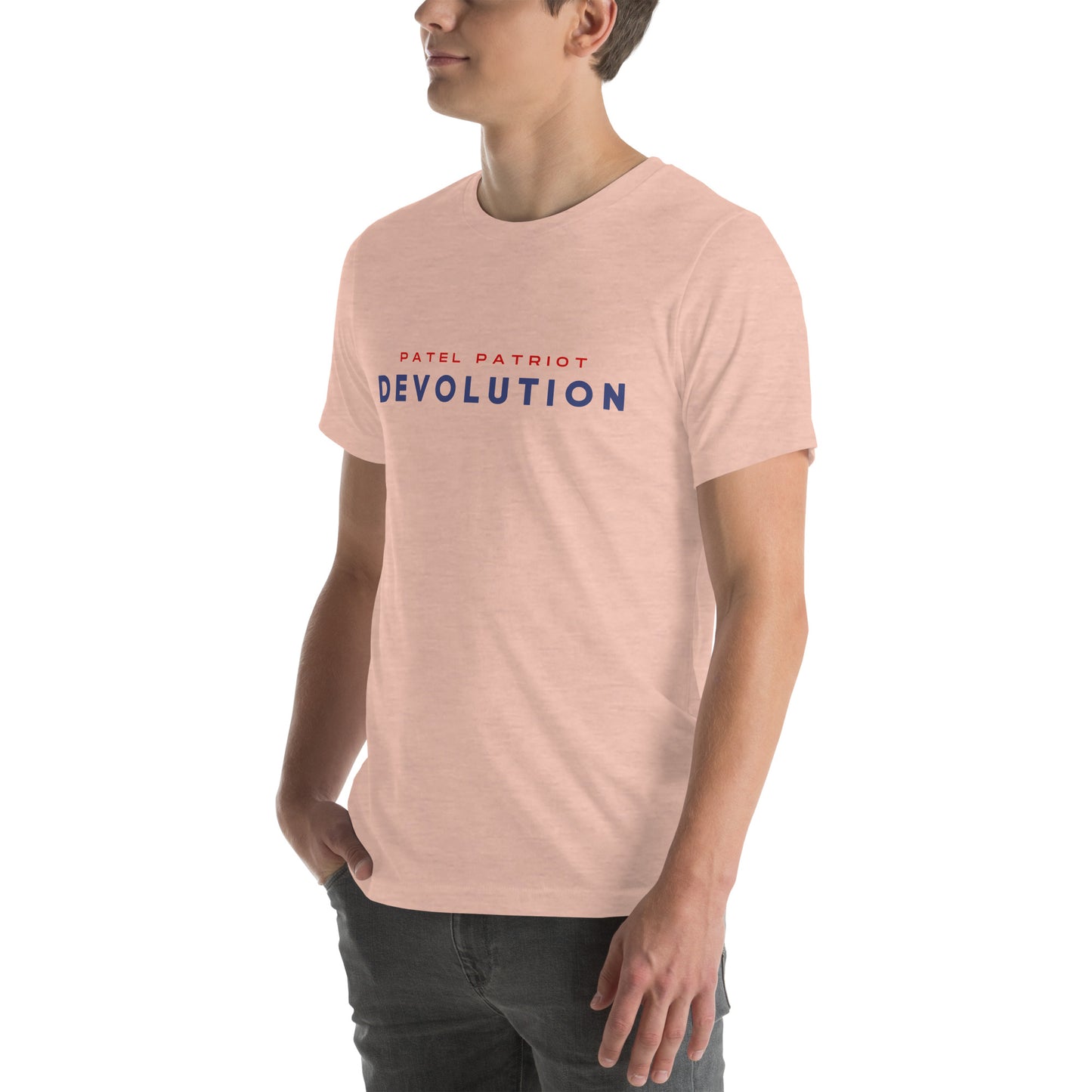 Devolution Unisex t-shirt (red and blue logo)