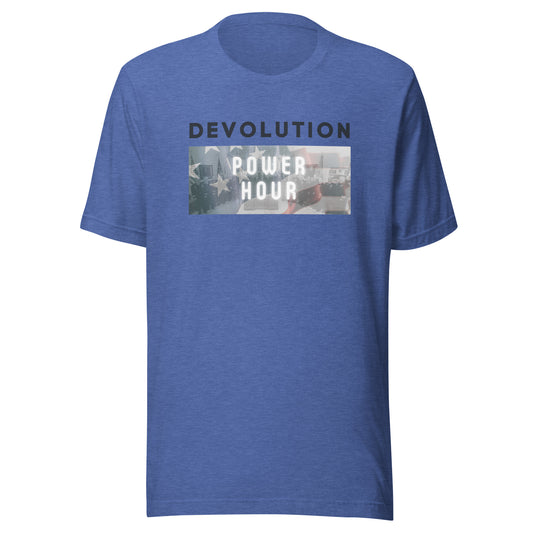Devolution Power Hour Unisex t-shirt (dark logo)