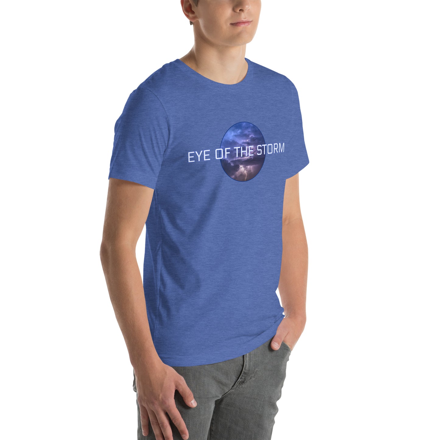 Eye of the Storm Unisex t-shirt (light logo)