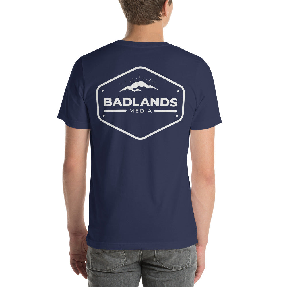 Badlands Unisex Front and Back Design T-Shirt (white logo)