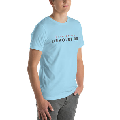 Devolution Unisex t-shirt (gray and red logo)