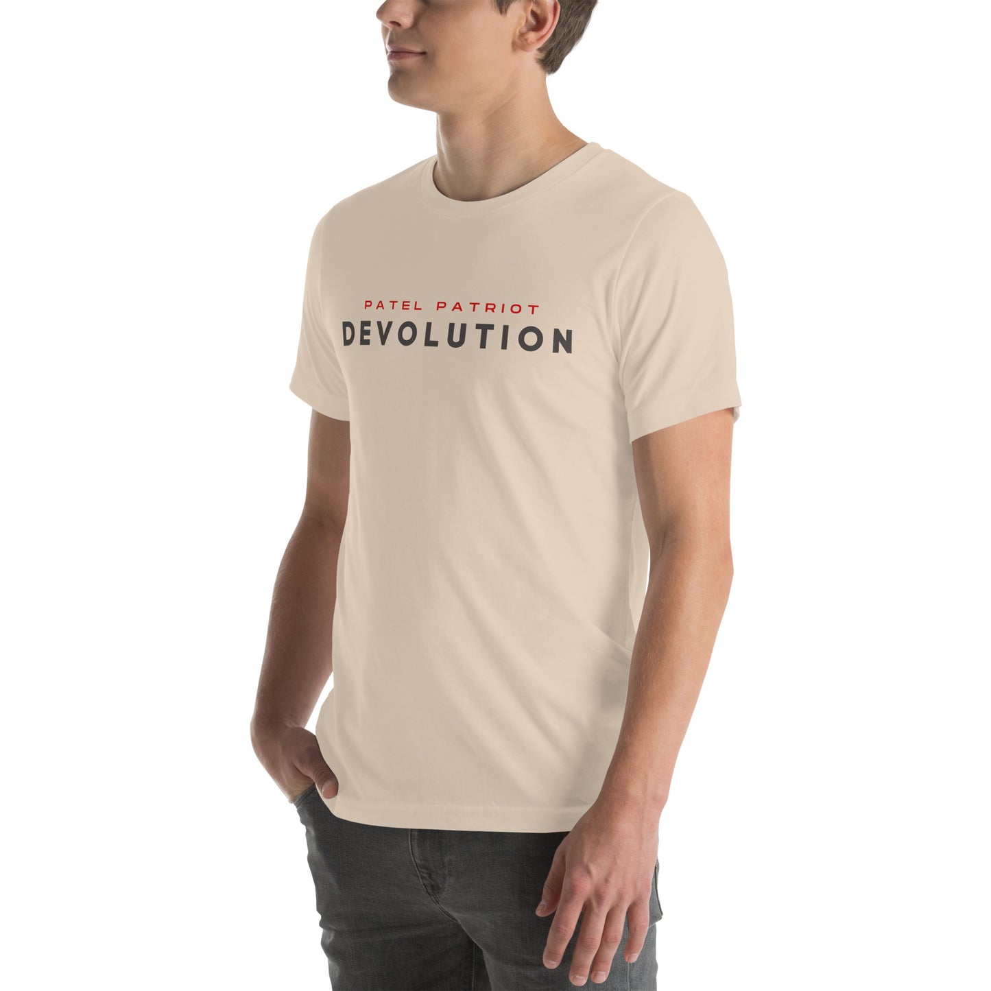 Devolution Unisex t-shirt (gray and red logo)