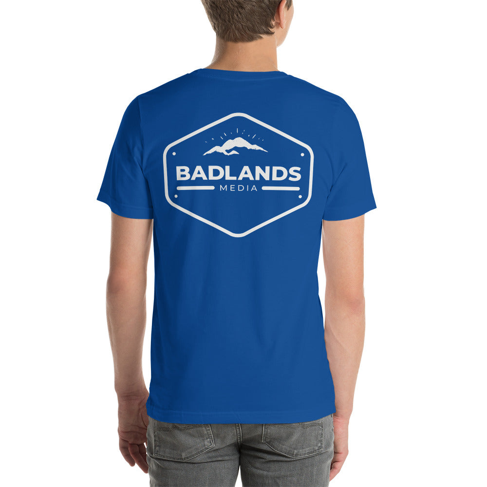 Badlands Unisex Front and Back Design T-Shirt (white logo)