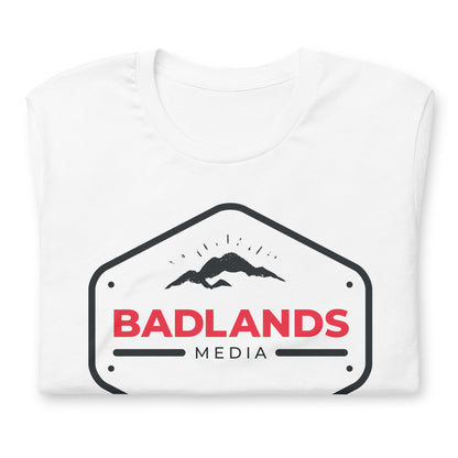 Badlands Hexagon Unisex T-Shirt (red/blk logo)