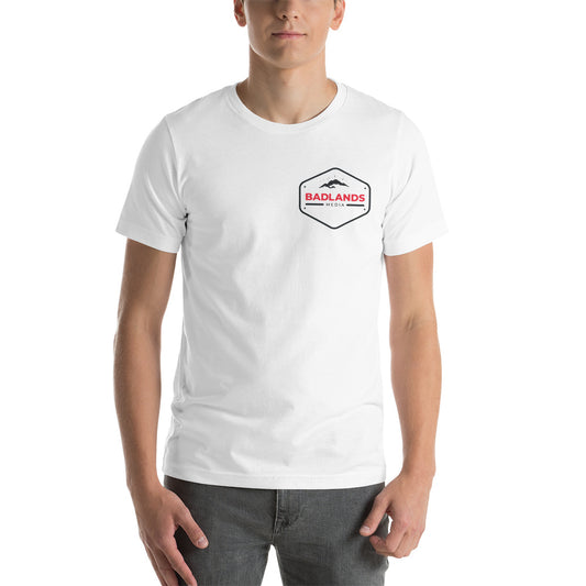 Badlands Unisex Front and Back Design T-Shirt (red/blk logo)