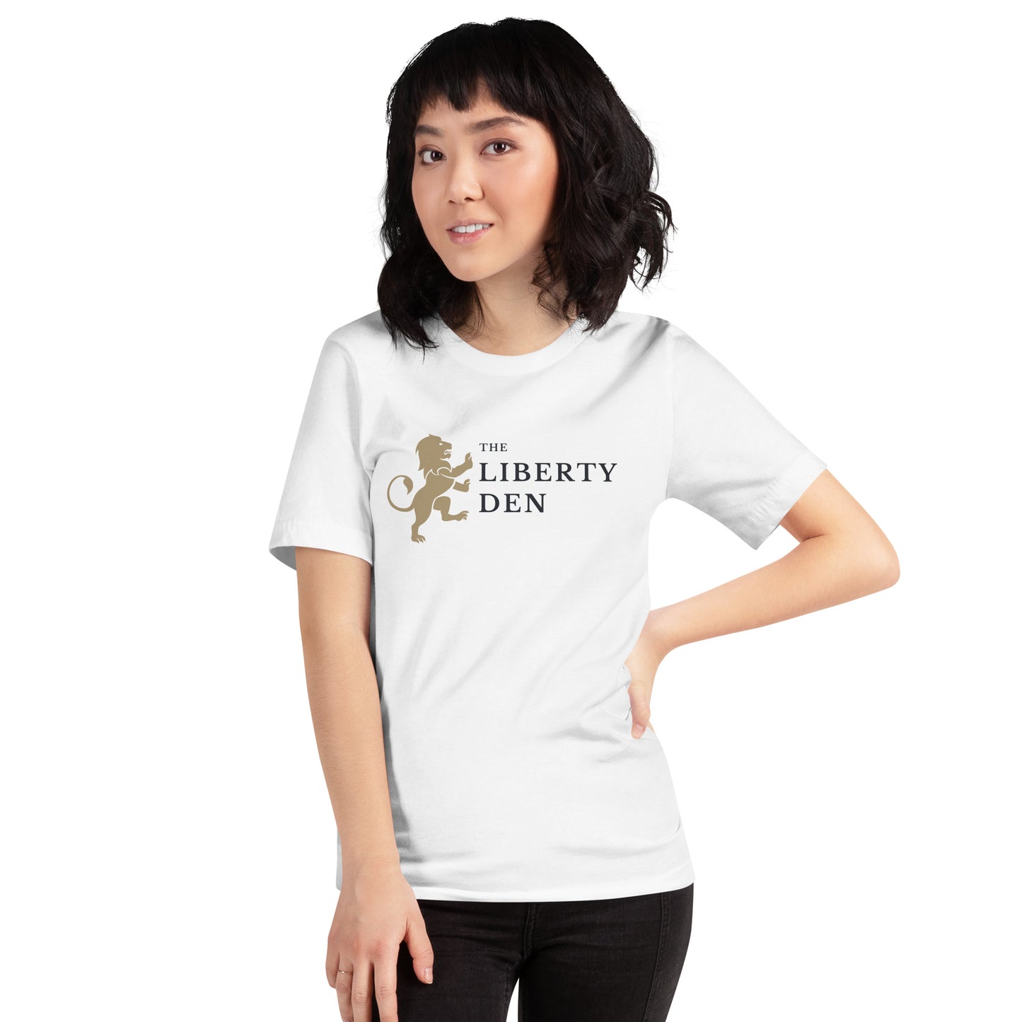 The Liberty Den Unisex t-shirt (dark logo)