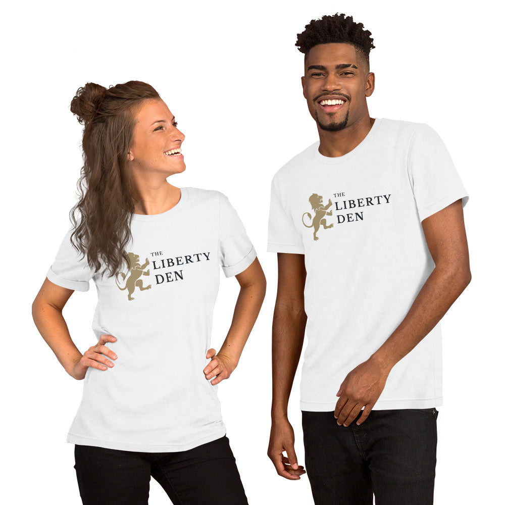 The Liberty Den Unisex t-shirt (dark logo)