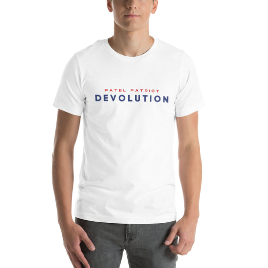 Devolution Unisex t-shirt (red and blue logo)