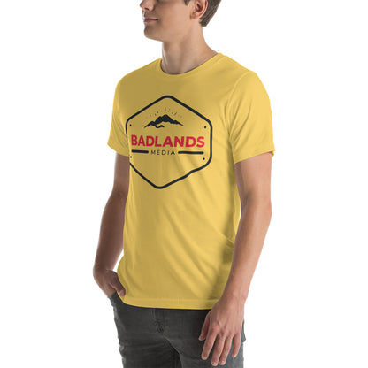 Badlands Hexagon Unisex T-Shirt (red/blk logo)