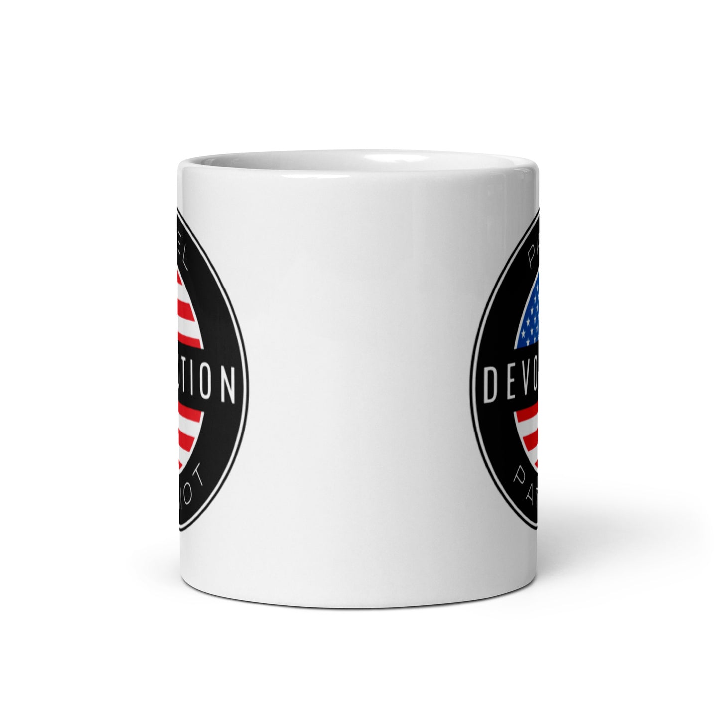 Devolution Circle White glossy mug