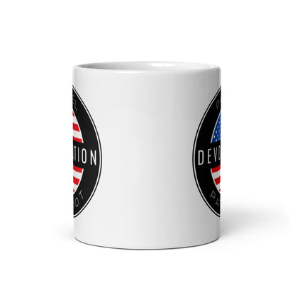 Devolution Circle White glossy mug