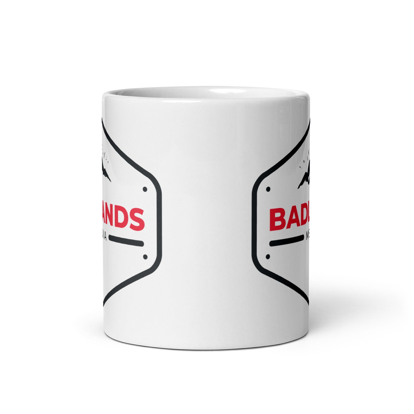 Badlands White Glossy Mug 11oz, 15oz or 20oz