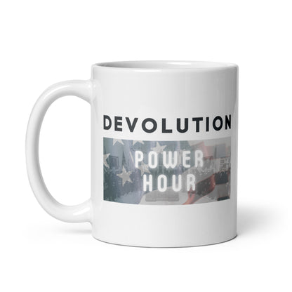 Devolution Power Hour White glossy mug