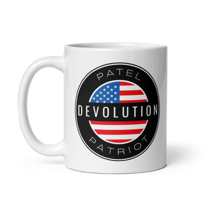 Devolution Circle White glossy mug