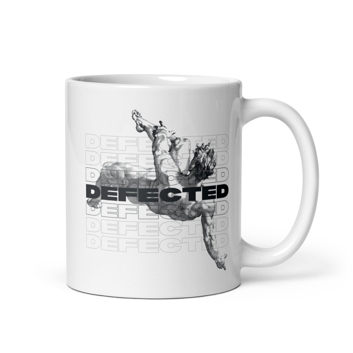 Defected White Glossy Mug